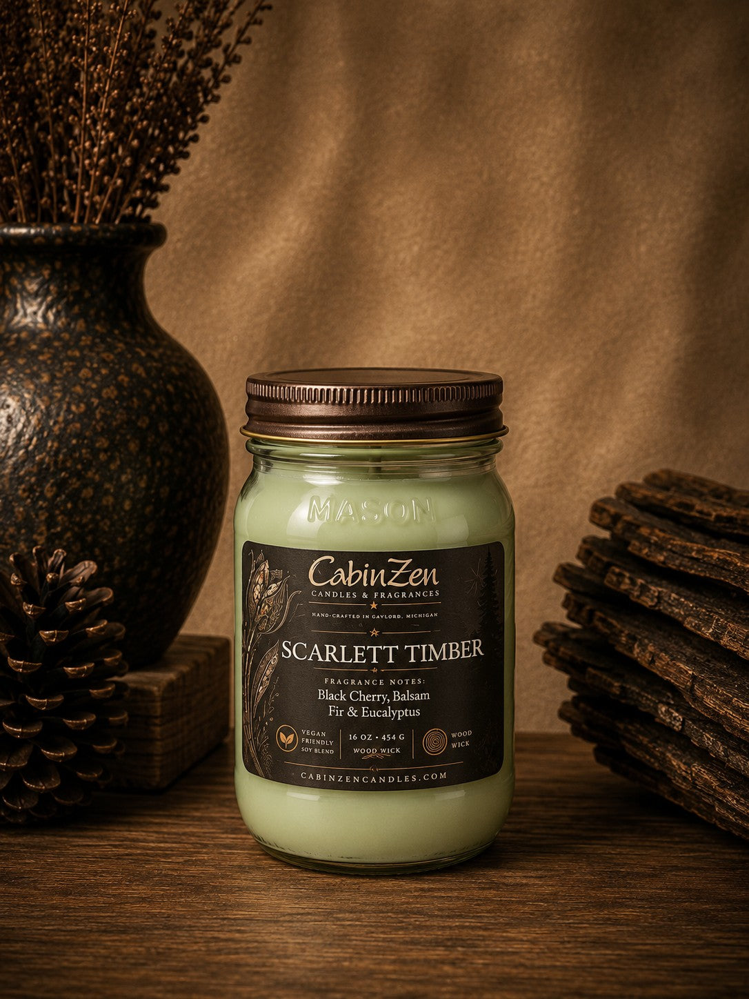 Scarlett Timber 16 oz Wood Wick