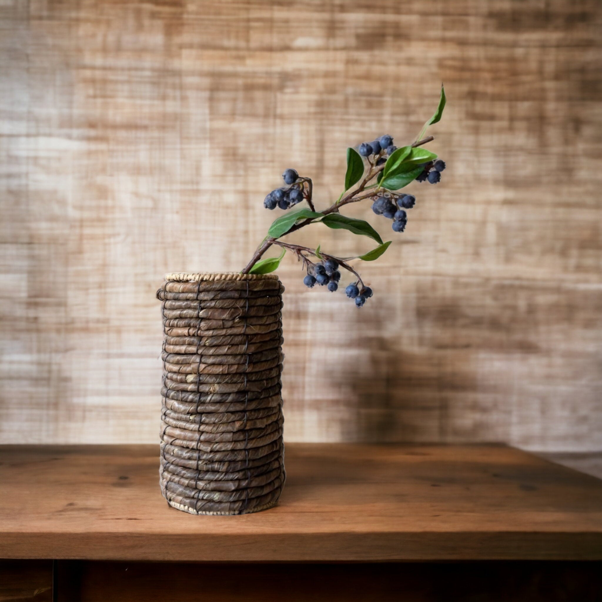 Rustic Seagrass Vase