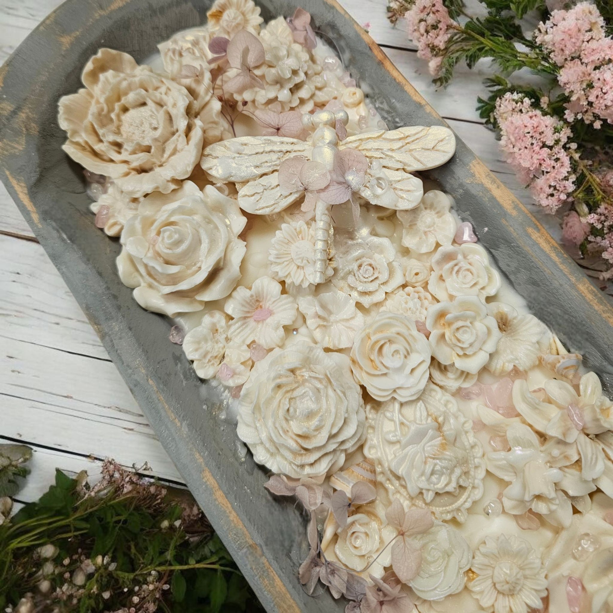 Wickless Baguette Candle Floral