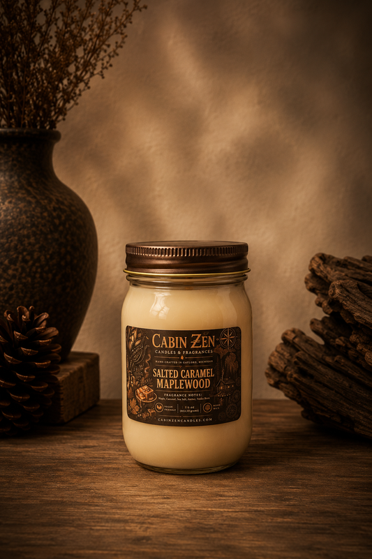 Salted Caramel Maplewood 16 oz Wood Wick
