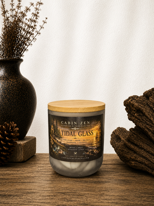 Tidal Glass 10 oz. Wood Wick