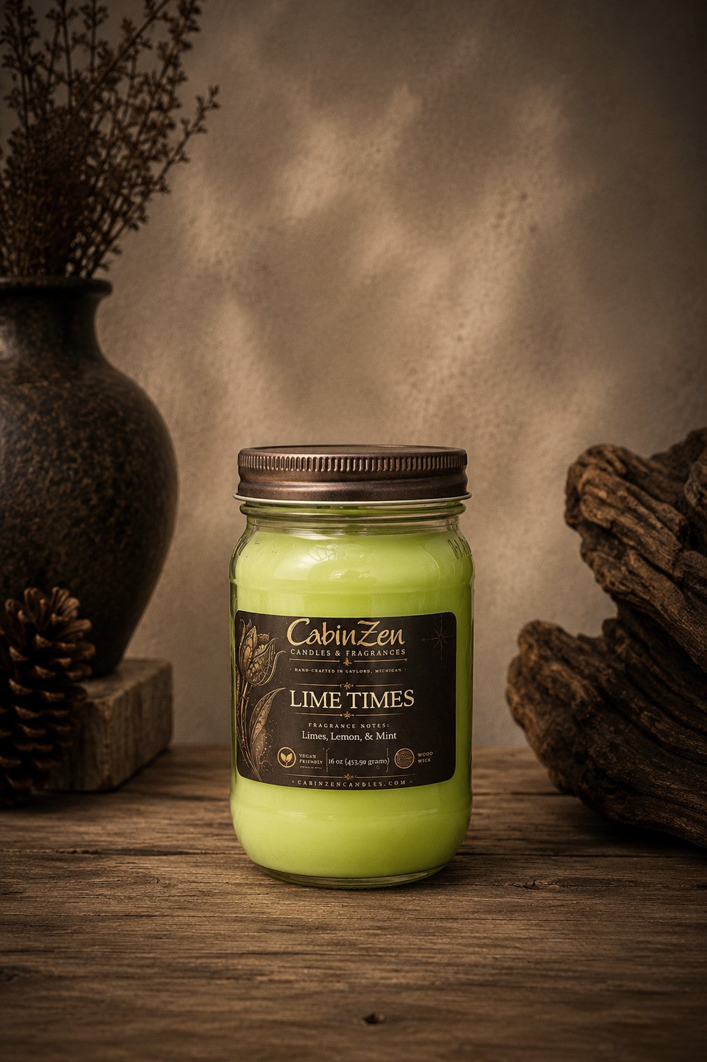 Lime Times 16 oz Wood Wick