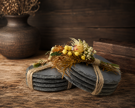 Slate Candle Coasters Set of Four