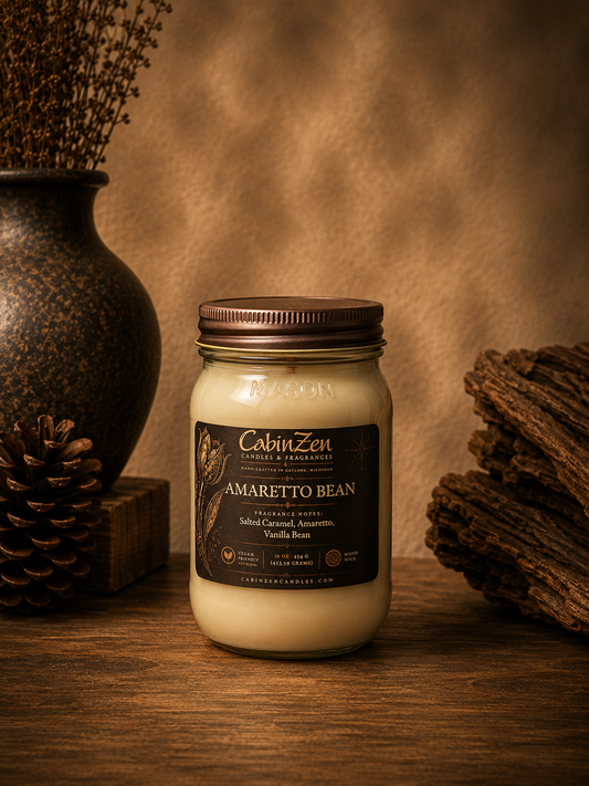 Amaretto Bean 16 oz Wood Wick