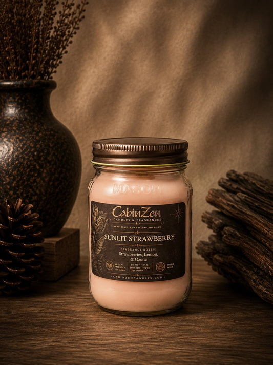 Sunlit Strawberry 16 oz Wood Wick