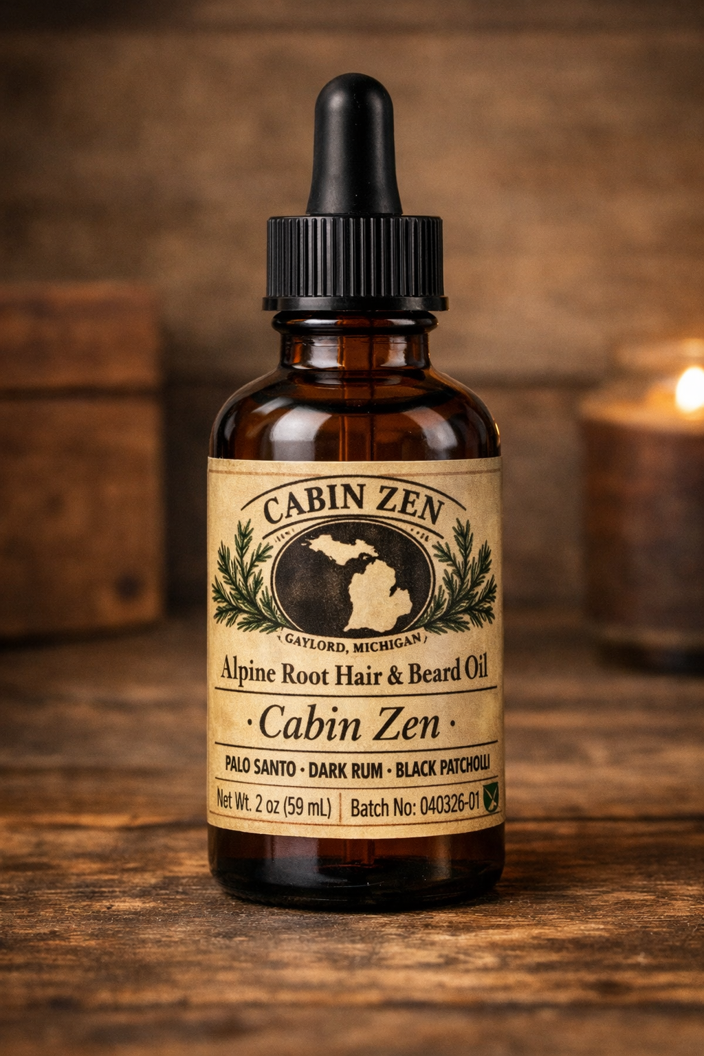 Alpine Root Hair & Beard Oil Cabin Zen
