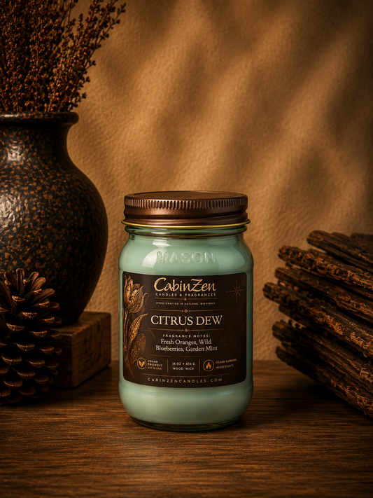 Citrus Dew 16 oz Wood Wick